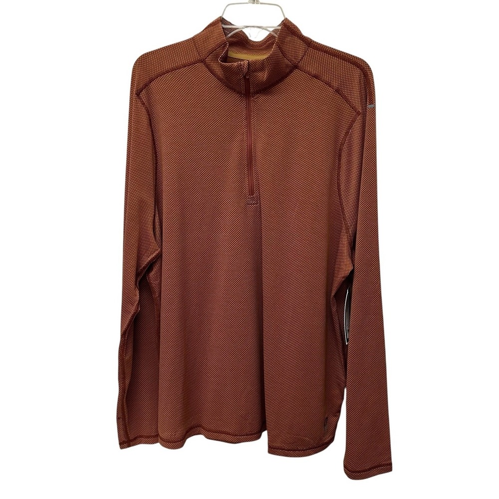 Rhone Glacier 1/4 Zip Base Layer Pullover Shirt Men Size XL Brandy Red $118 NEW